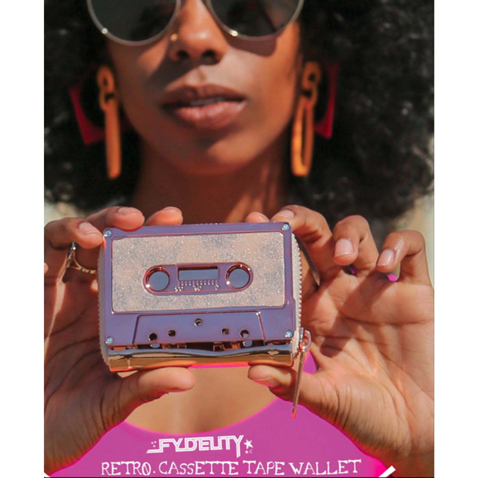 Fydelity Cassette Tape Wallet- Rose Gold Chrome