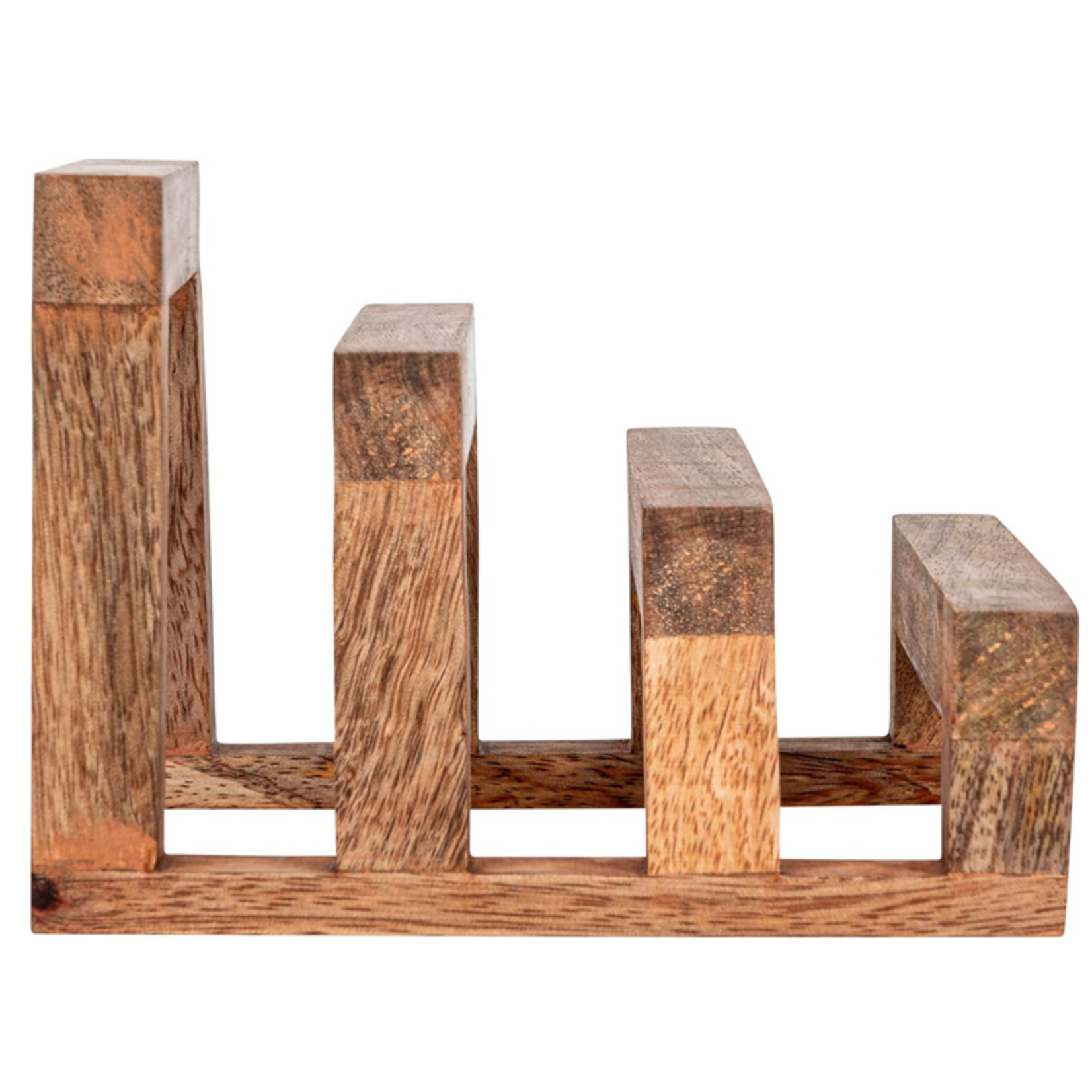 Creative Co-Op Mango Wood Stand w/ 3 Sections