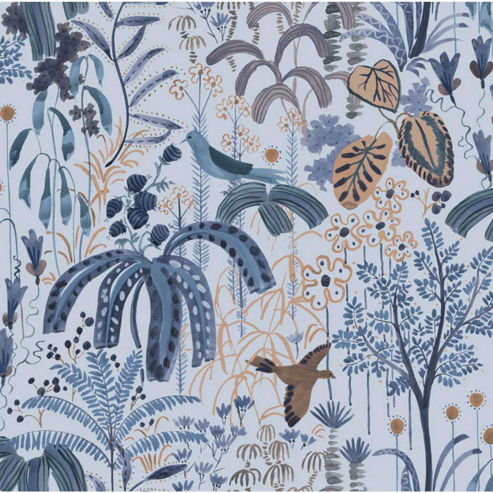Tempaper Willow Blue Blossom Peel and Stick Wallpaper, 28 sq. ft.