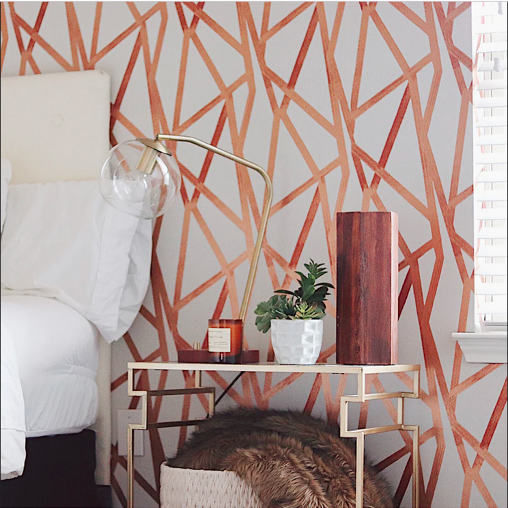 Tempaper Intersections Bronze Peel and Stick Wallpaper, 56 sq. ft.