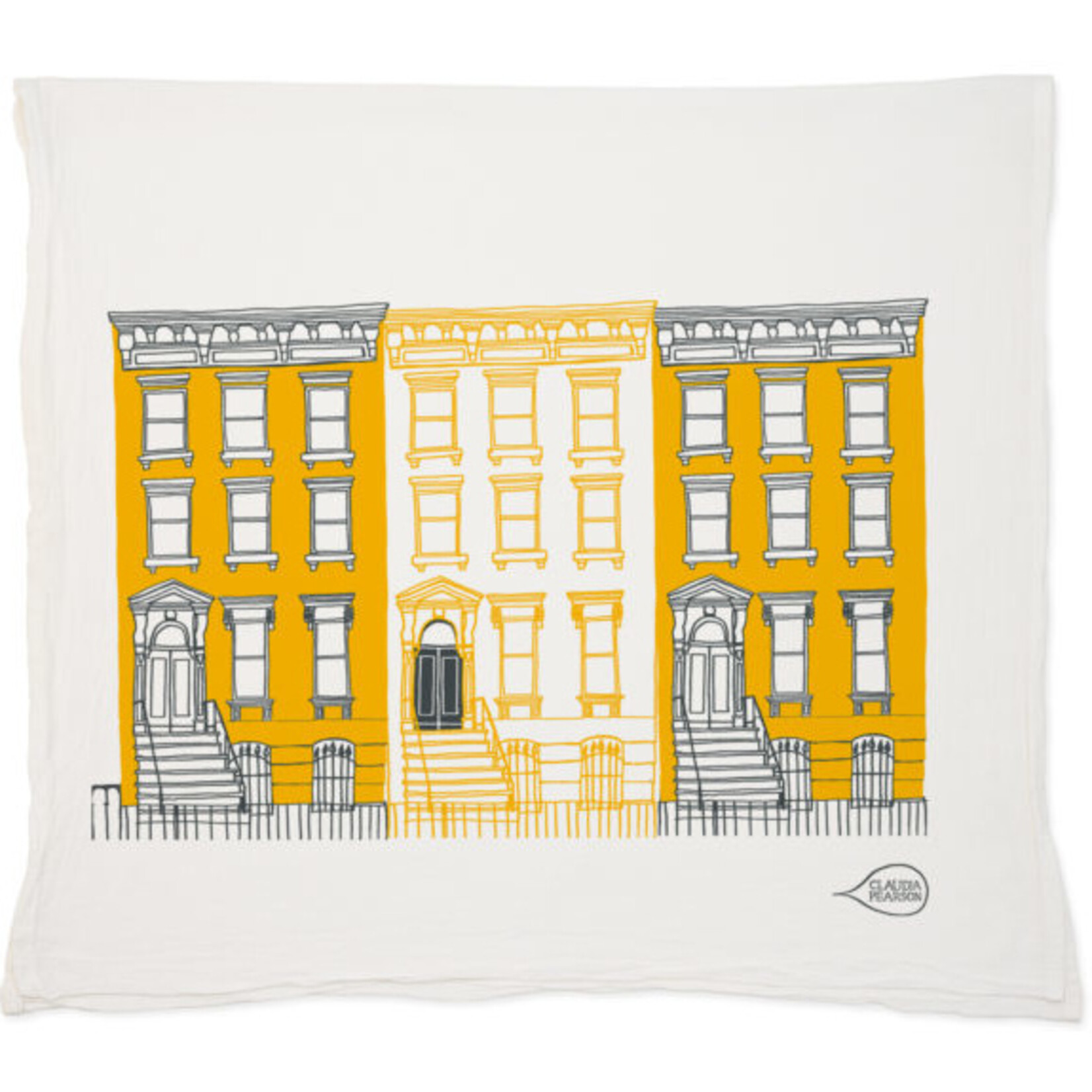 Claudia Pearson Brownstones Tea Towel