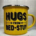 Rock Scissor Paper Hugs From Bed-Stuy Camp Mug- Yellow