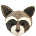 Mini Felt Raccoon Head
