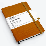 Blakey Ostrich Hide B5 Stone Journal- Brown