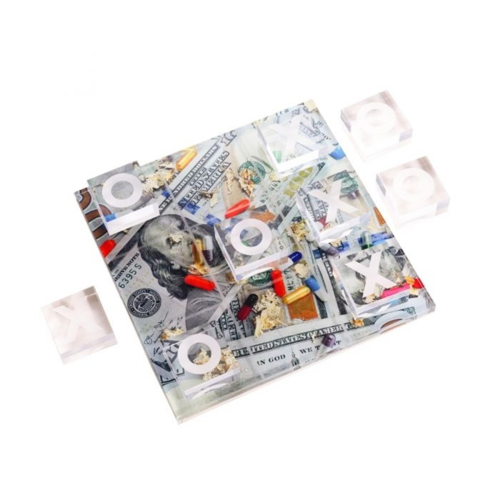 BeyBerk International Acrylic Tic Tac Toe Set- Miami