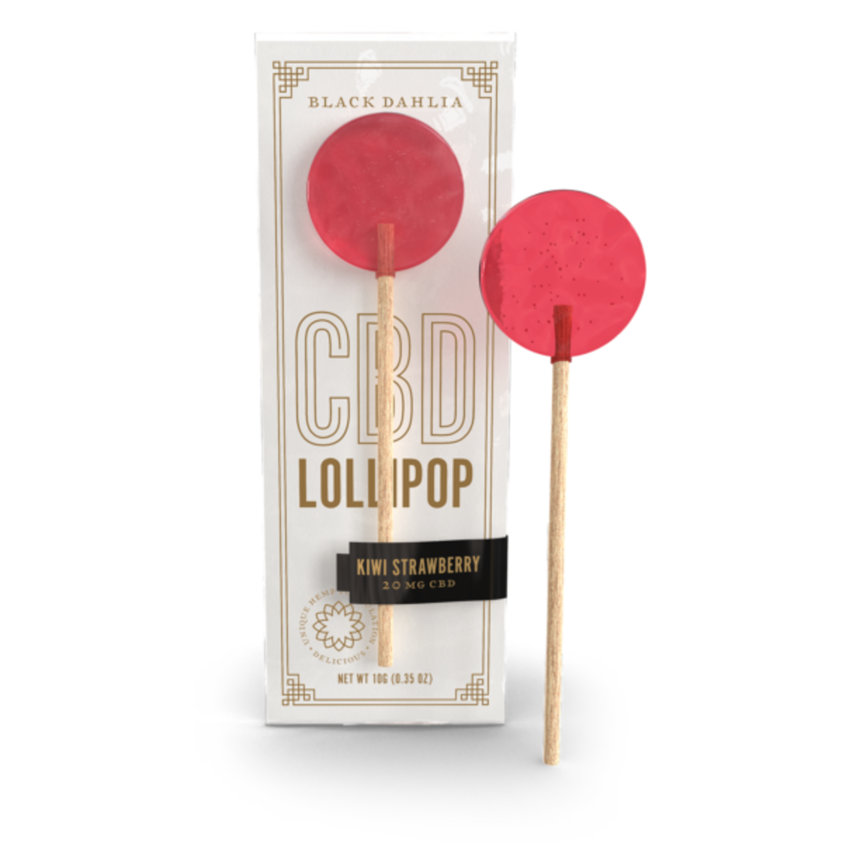 Black Dahlia CBD Lollipop- Kiwi Strawberry