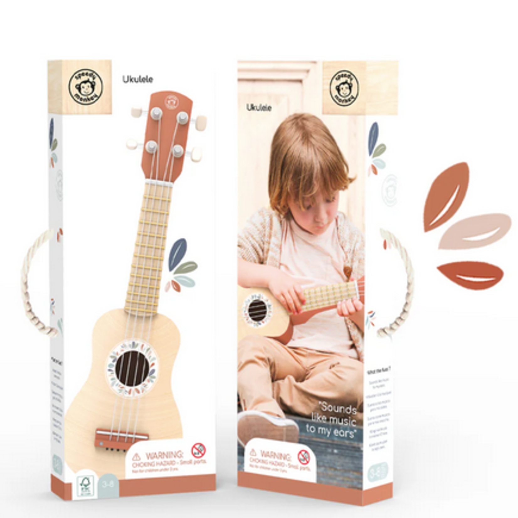 Speedy Monkey Wooden Ukulele