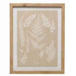 Wood and Glass Wall Decor w/ Fern