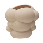 Stoneware Organic Shaped Vase: Sand Finish