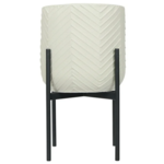 White Chevron Metal Planter