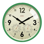 Cloudnola Factory Outdoor Green Wall Clock and Weather Station