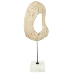 Pine Wood Decor w/ Marble Base