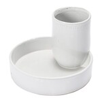 Creative Co-Op Round Terra Cotta Tray w/ 2 Compartments