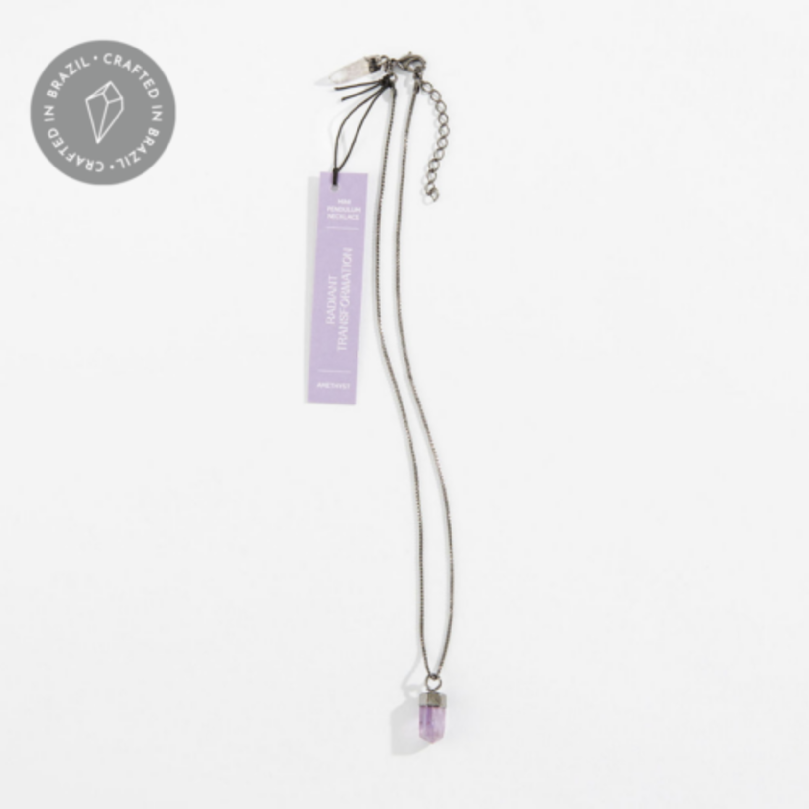 Amethyst Pendulum Necklace