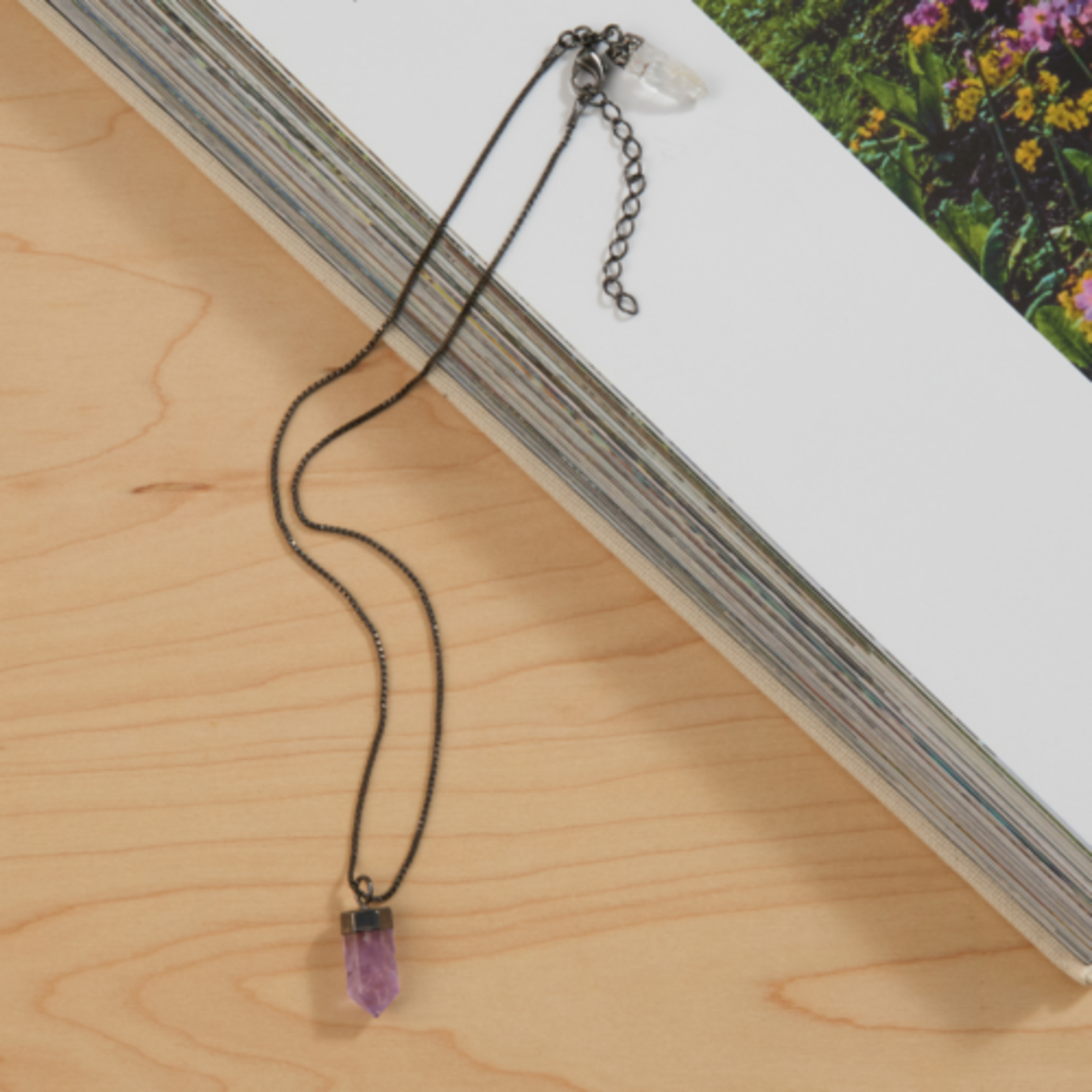 Amethyst Pendulum Necklace