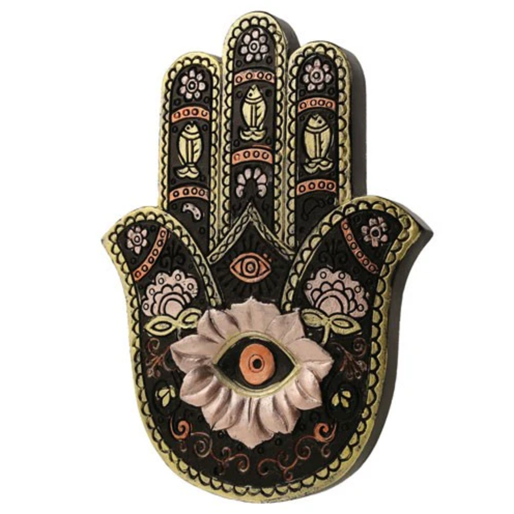 Wildberry Gold Hamsa Hand Incense Holder