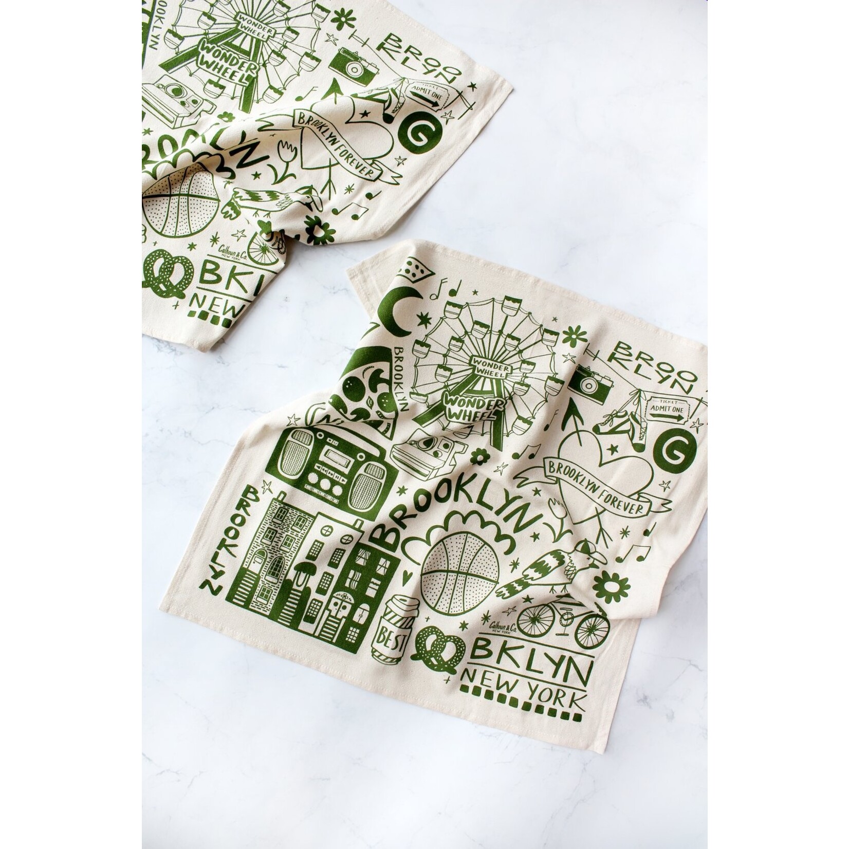 Calhoun &  Co Brooklyn Forever Tea Towel