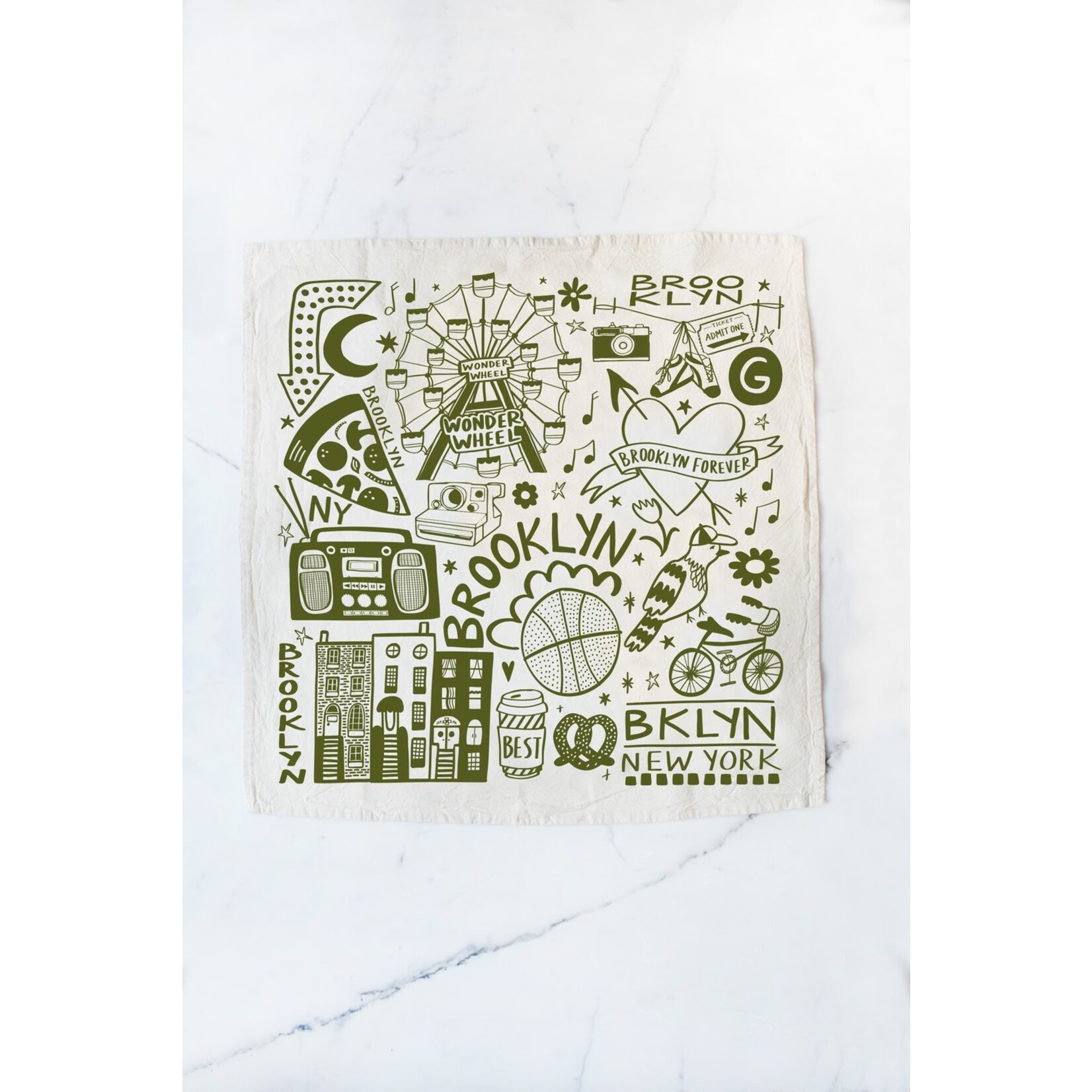 Calhoun &  Co Brooklyn Forever Tea Towel
