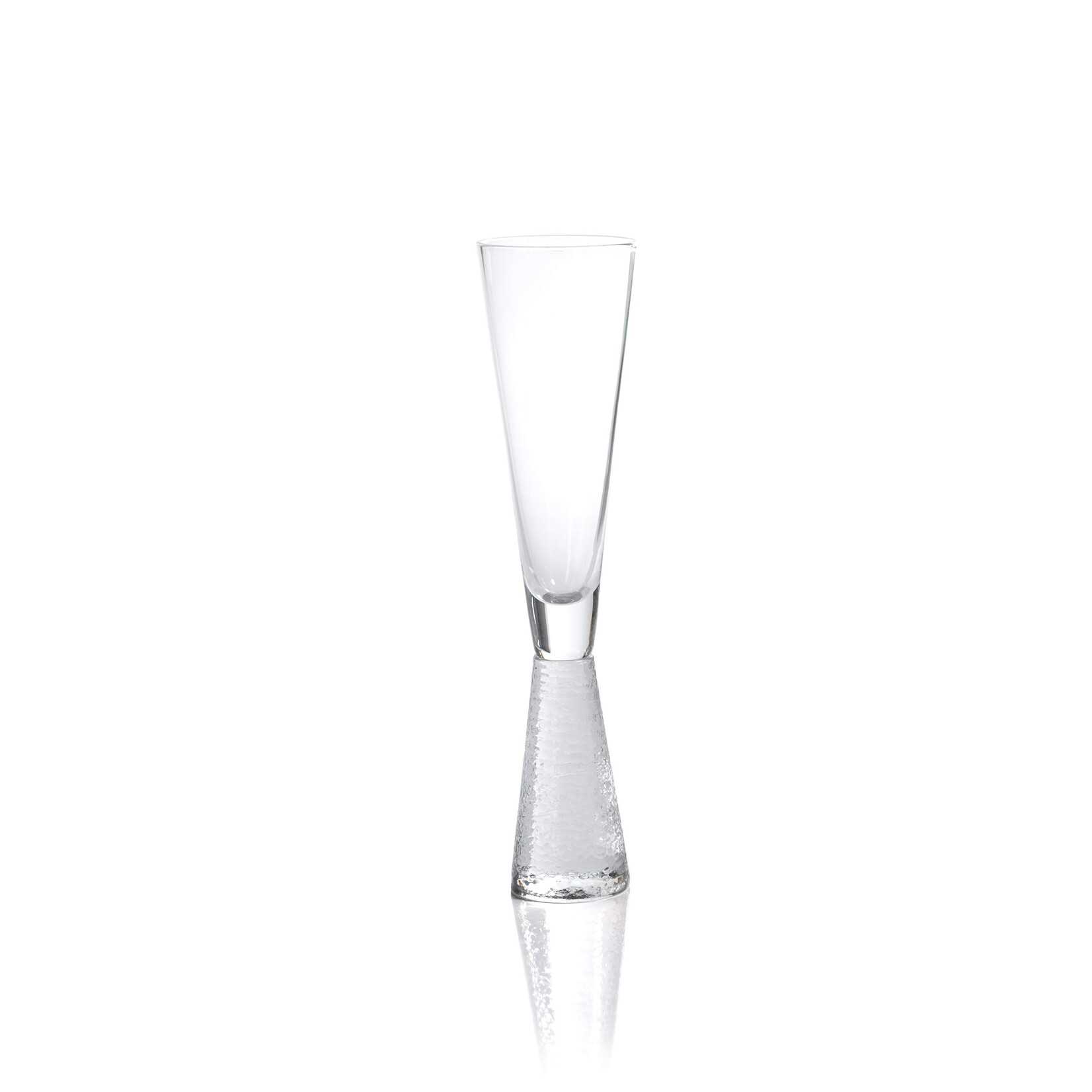 Livogno Champagne Flute on Hammered Stem