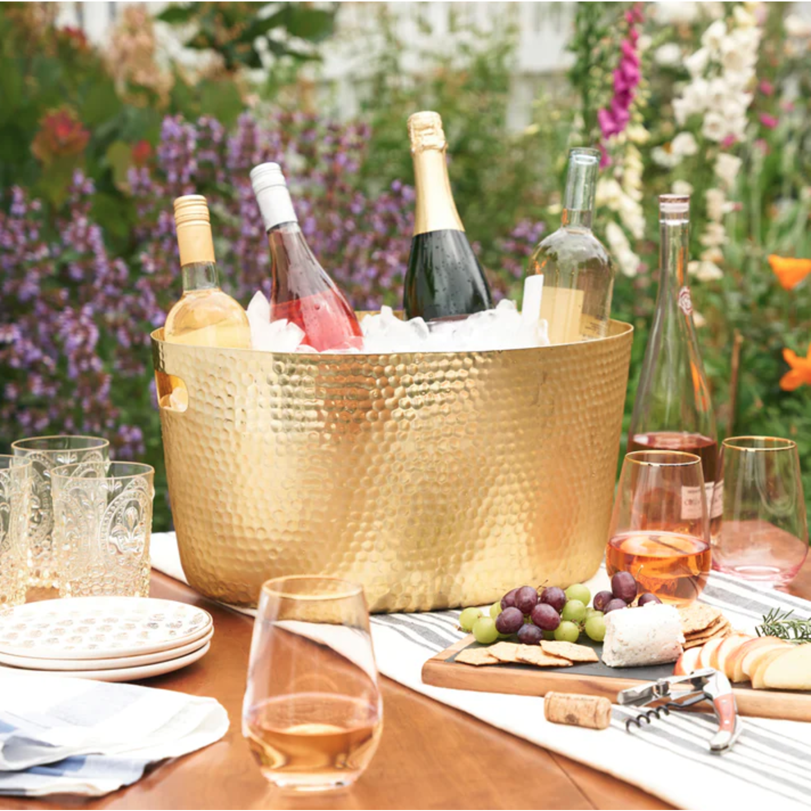 Gold Hammered Beverage Tub
