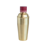 Creative Co-Op Stainless Steel Cocktail Shaker- Brass w/ Pink Resin Top