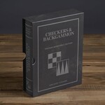 WS Game Company Vintage Bookshelf Checkers & Backgammon