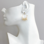David Aubrey Jewelry Mini Matte Cream Hoop Earrings