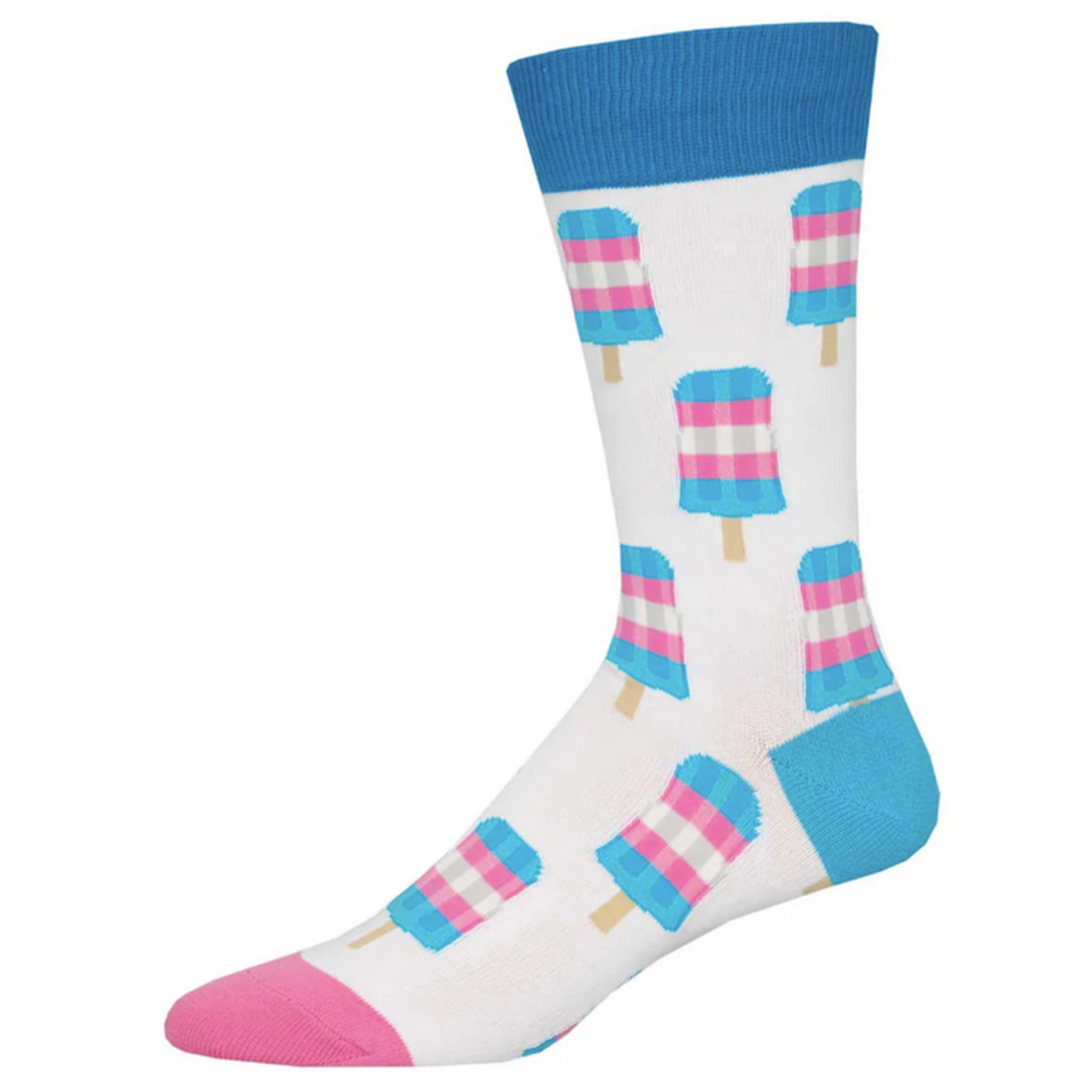 TRANS POPS SOCKS - WHITE - L/XL
