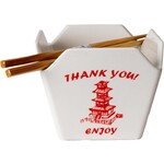 Urban Tokyo 16oz Takeout Box Serving Bowl With Chopsticks Pagoda