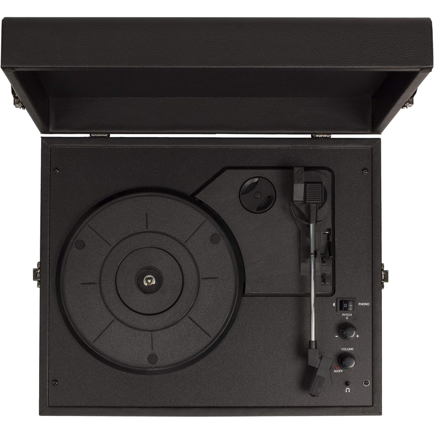 Deer Park Voyager Portable Turntable with Bluetooth Output - Black