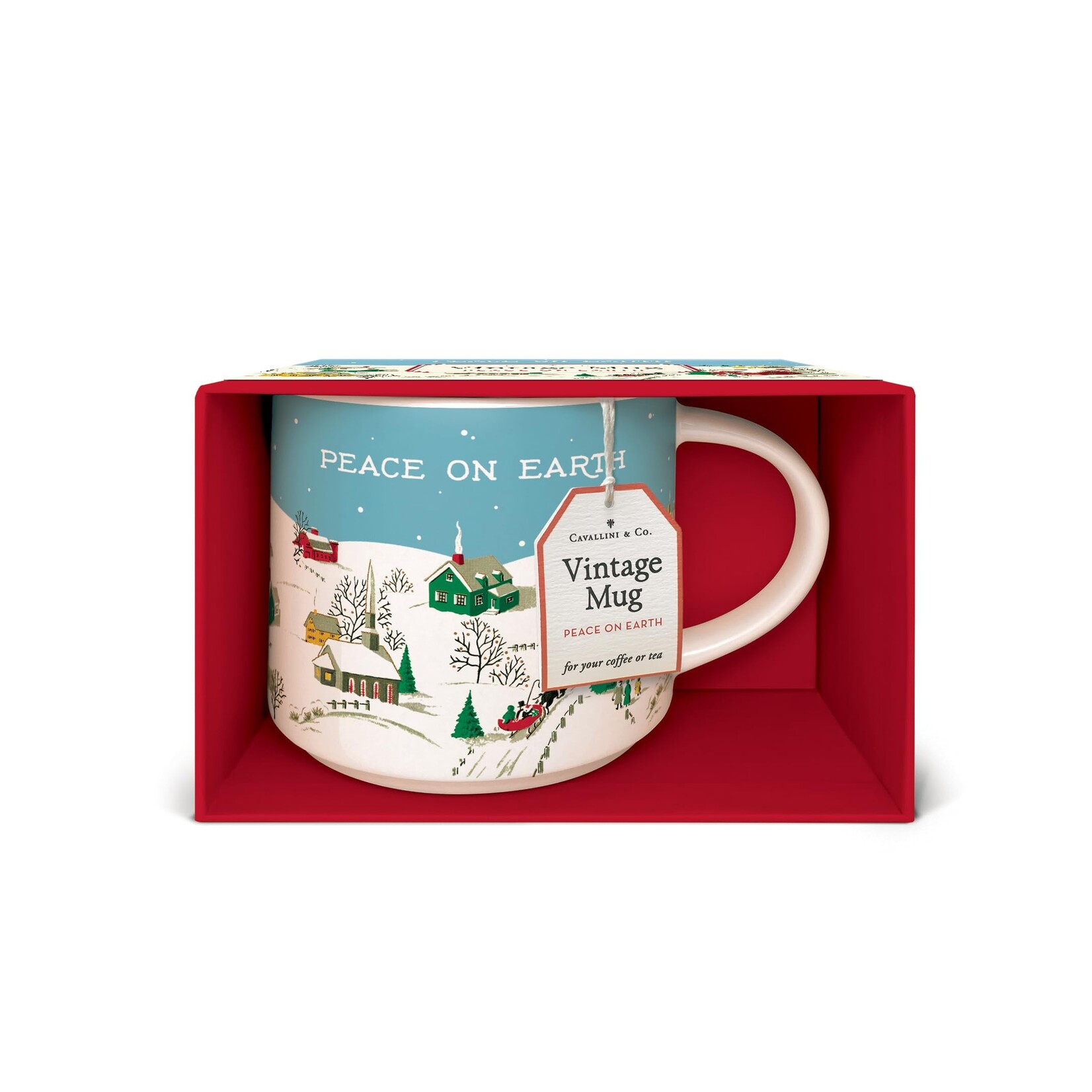 Cavallini Papers Peace on Earth Ceramic Mug