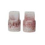 Rosa Stoneware Salt & Pepper Shakers, Set of 2
