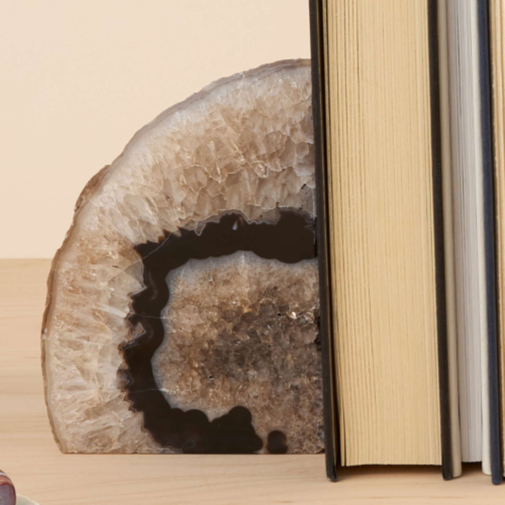 Black Agate Bookends