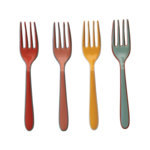 Creative Co-Op Enameled Stainless Steel Forks SET OF 4