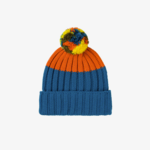 Verloop Chunky Colorblock Knit Pom Beanie- Teal