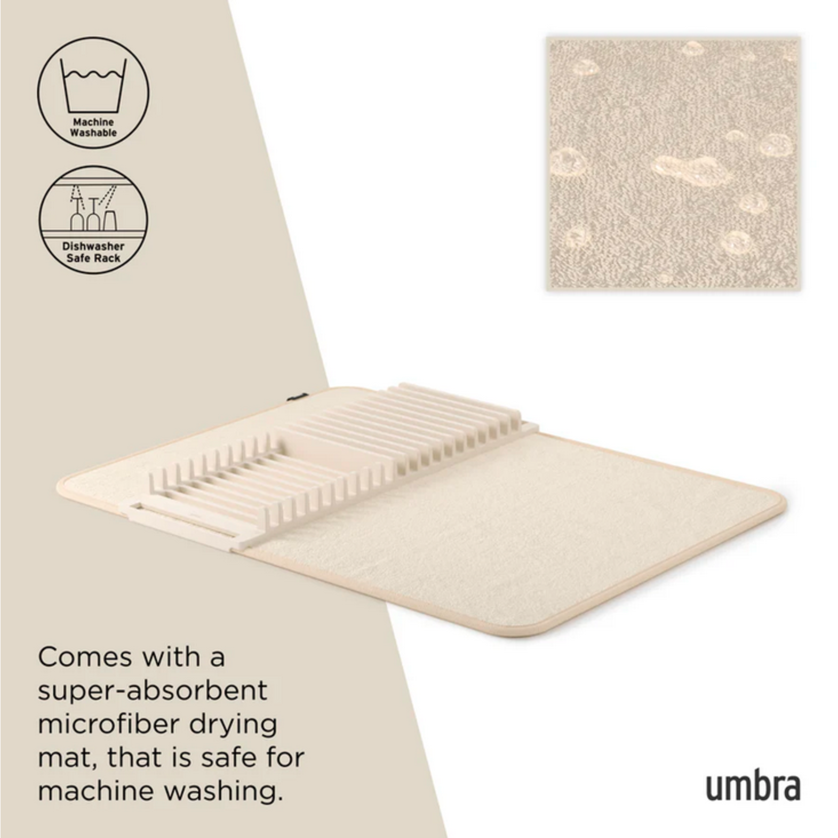 UDRY Drying Rack with Mat- Linen