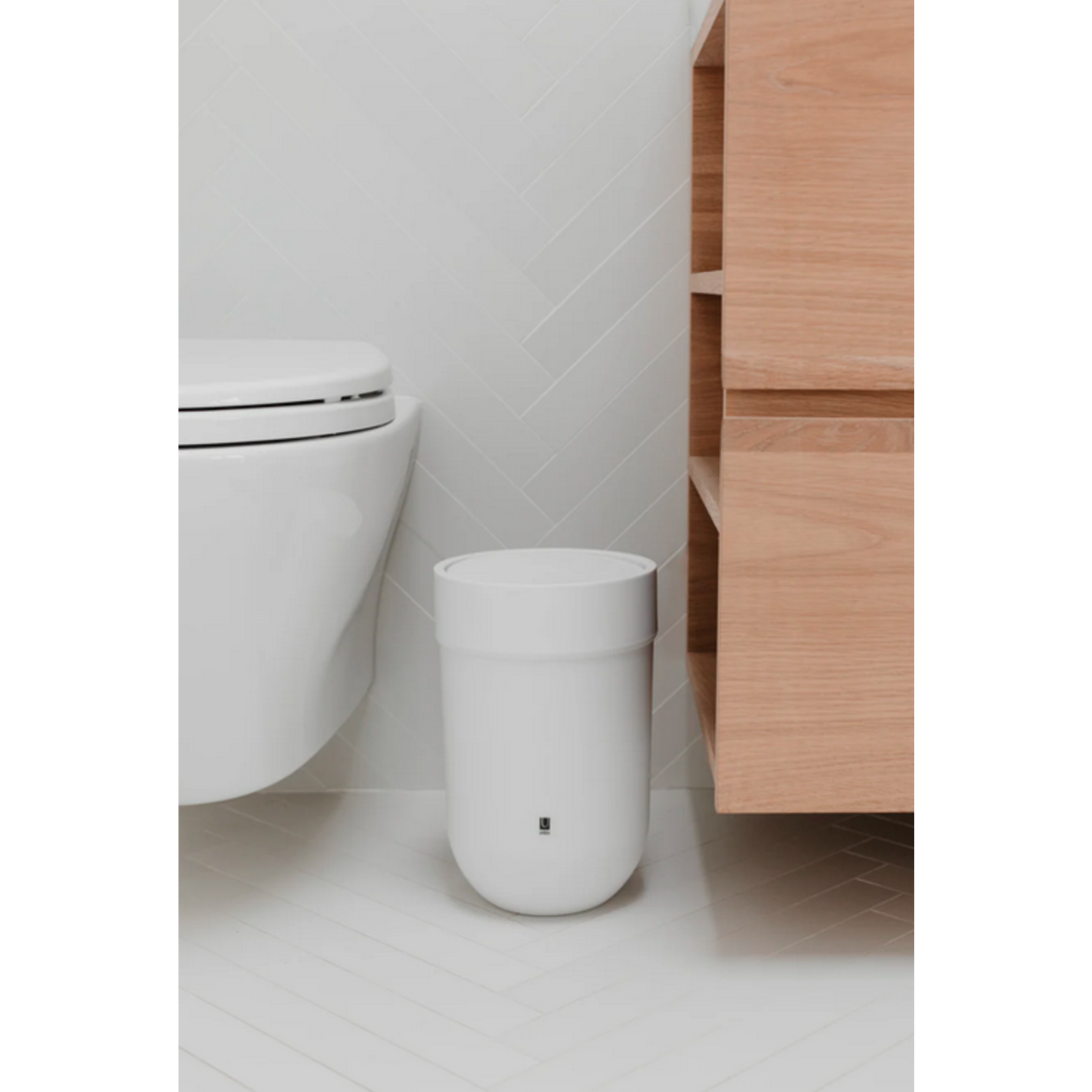 Touch Waste Can- White