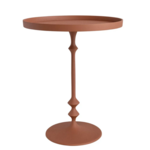 Texture Sand Metal Table, Matte Sienna