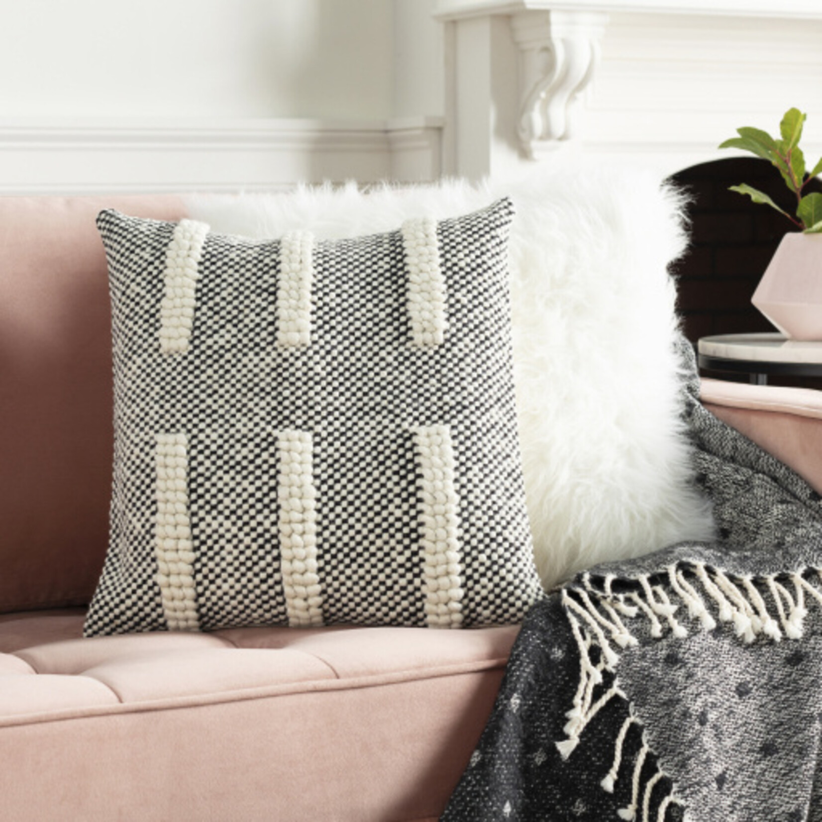 Harlow Pillow 18" X 18" - Cream