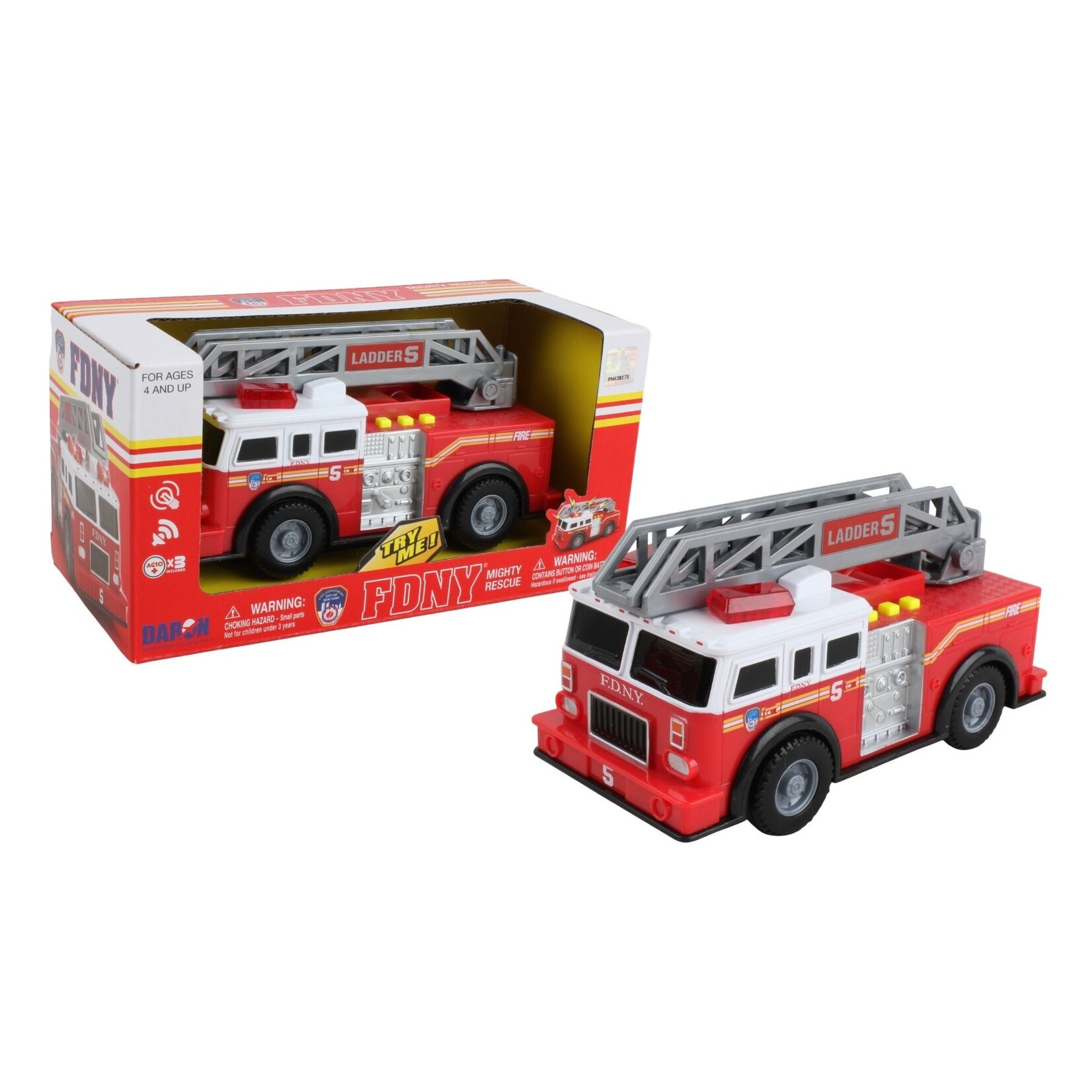 Daron Worldwide Trading FDNY Mighty Fire Truck w/ Lights and Sound