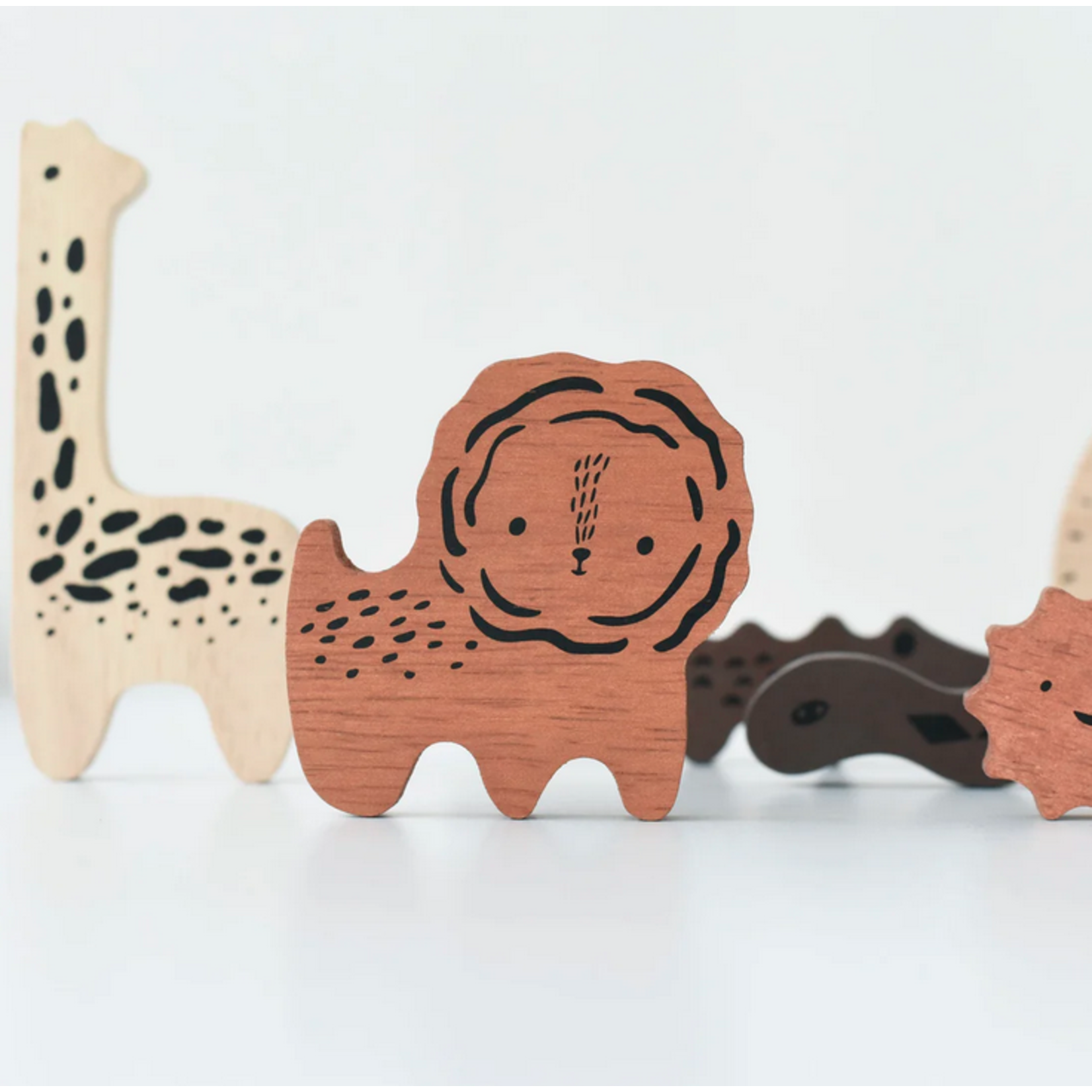 Wee Gallery Wooden Tray Puzzle- Safari Animals