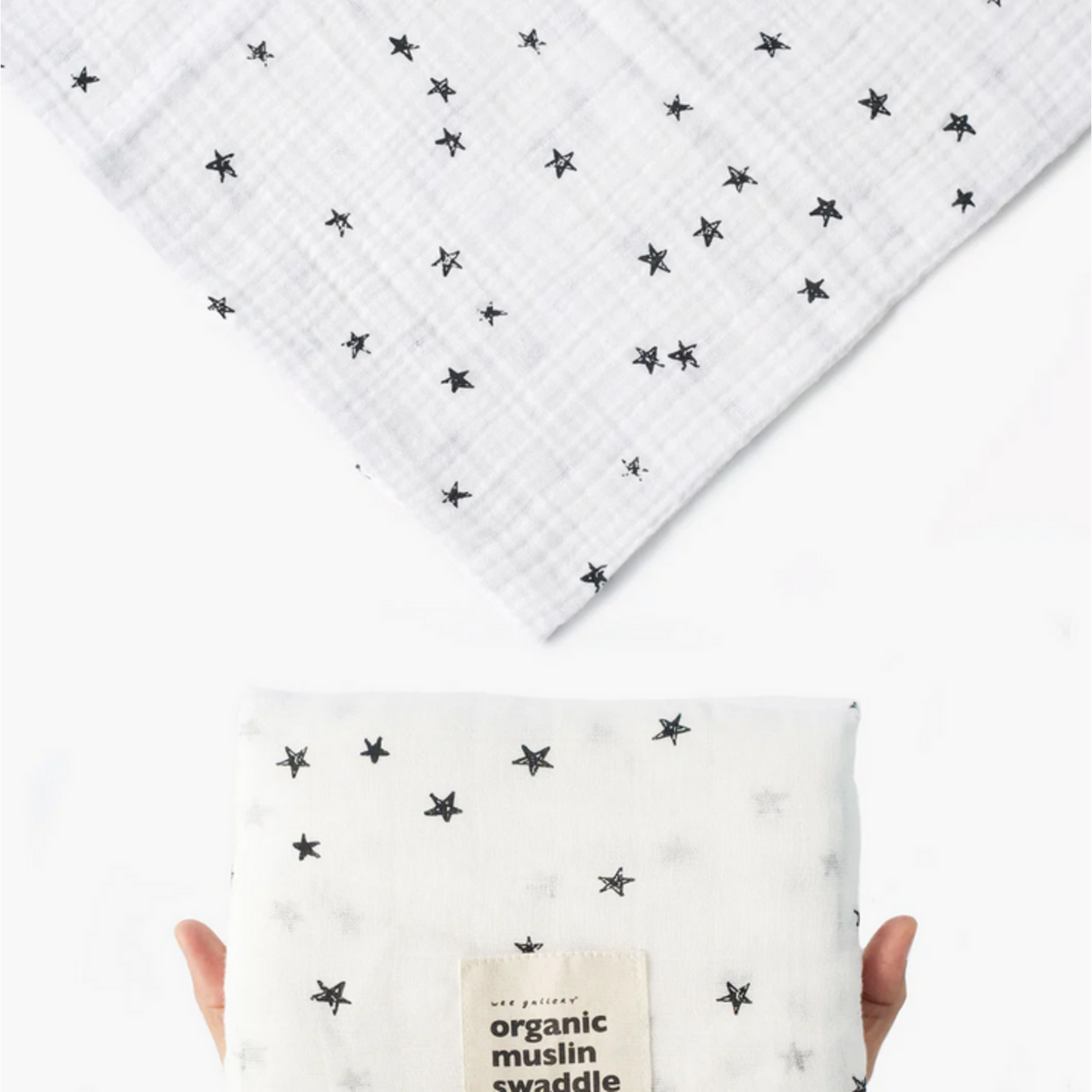 Wee Gallery Organic Muslin Swaddle- Stars