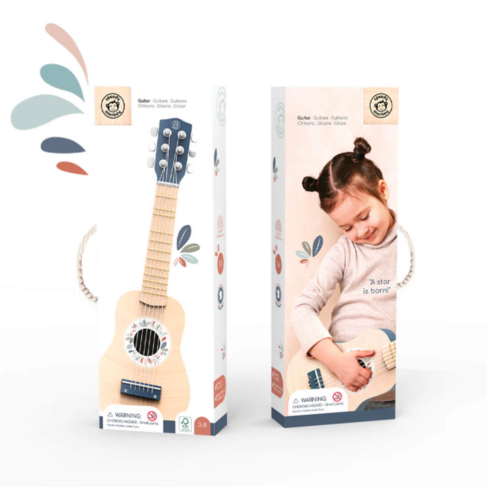 Speedy Monkey Wooden Guitar