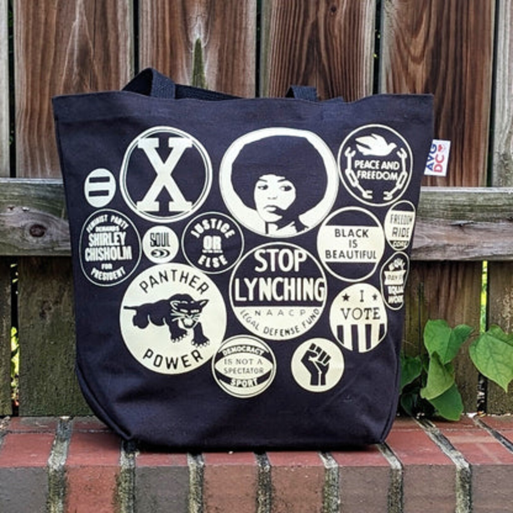 All Very Goods Power Button Tote Bag - Black