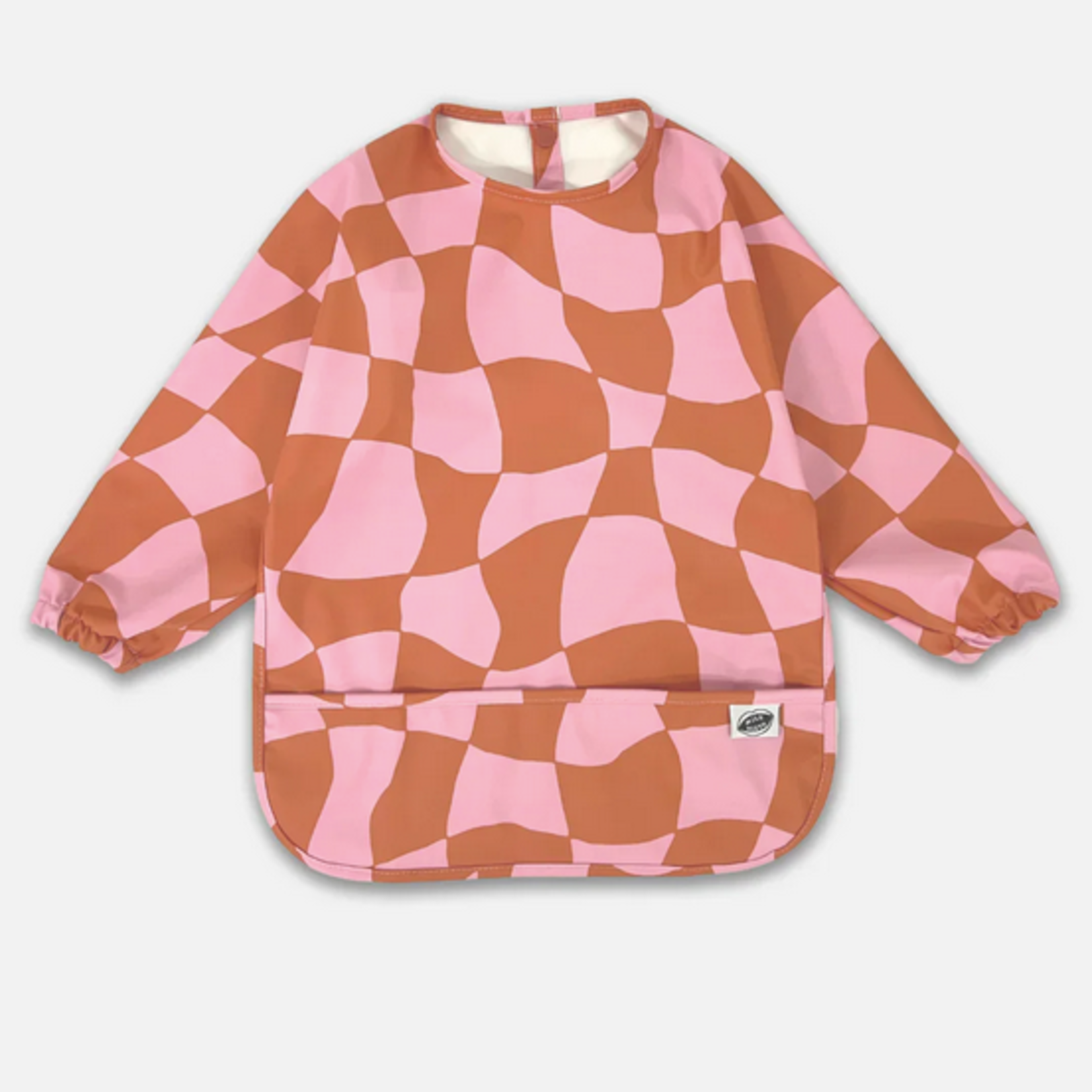 Milk Teeth Smock Bib- Pink Checkers