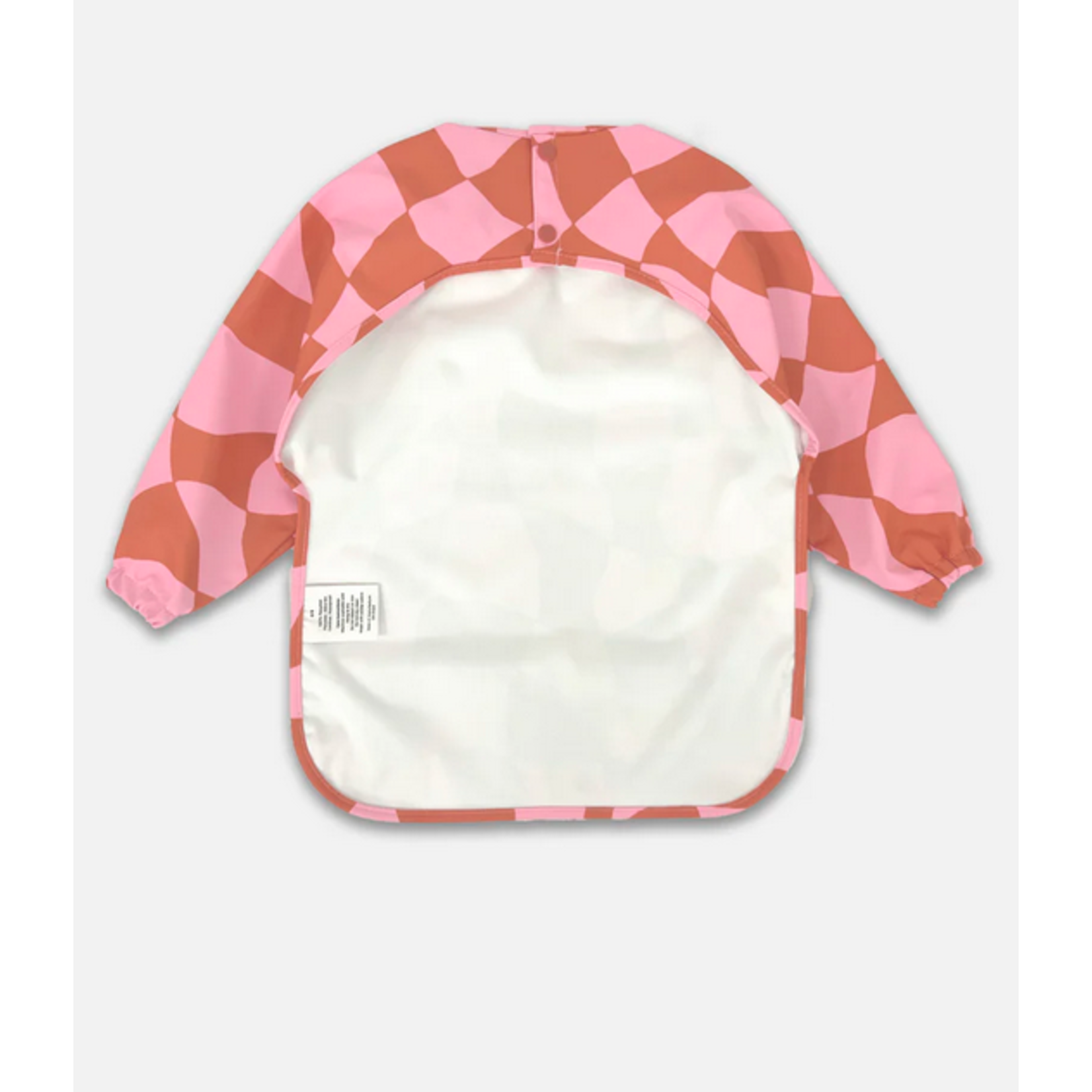 Milk Teeth Smock Bib- Pink Checkers