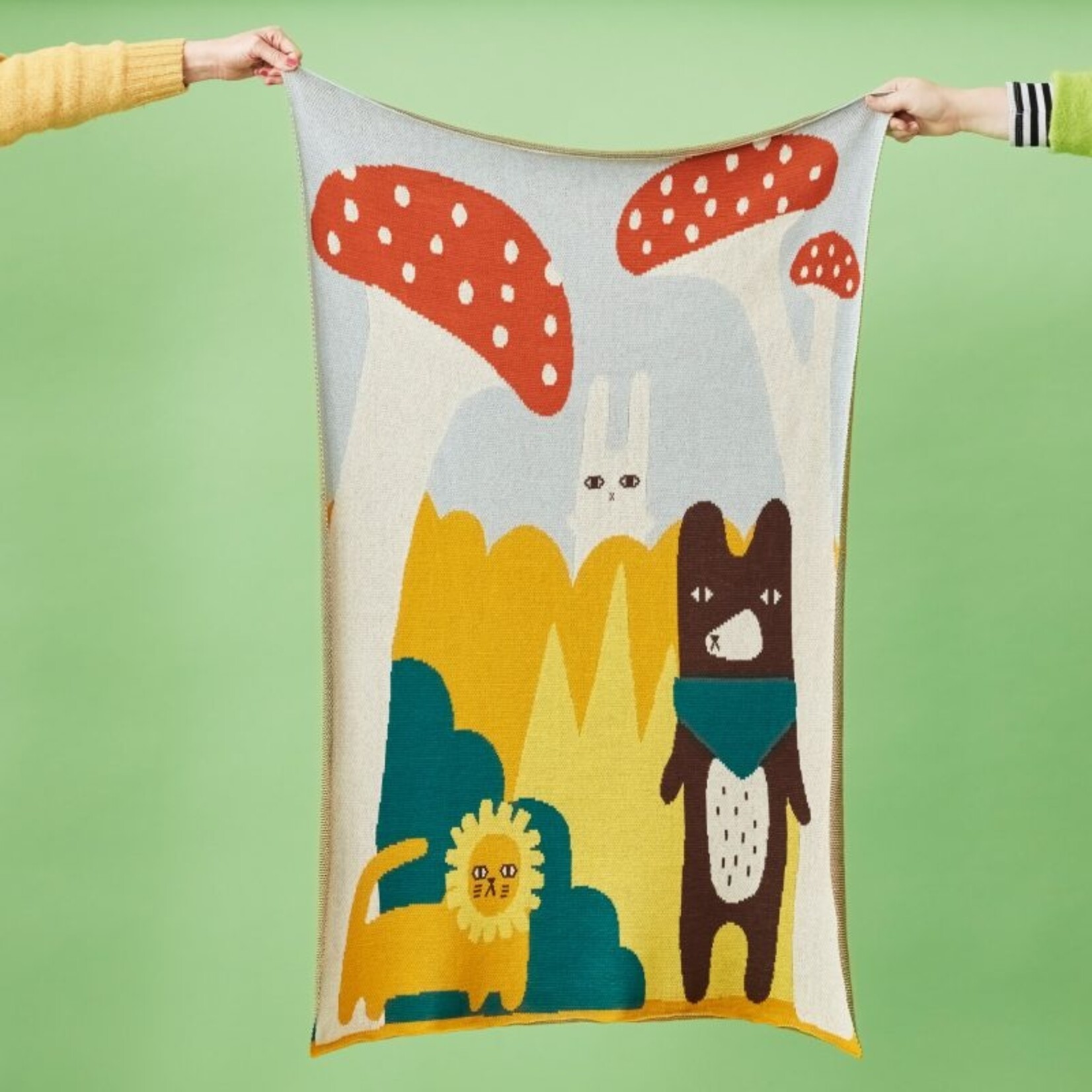 Donna Wilson Trees & Creature Cotton Mini Blanket