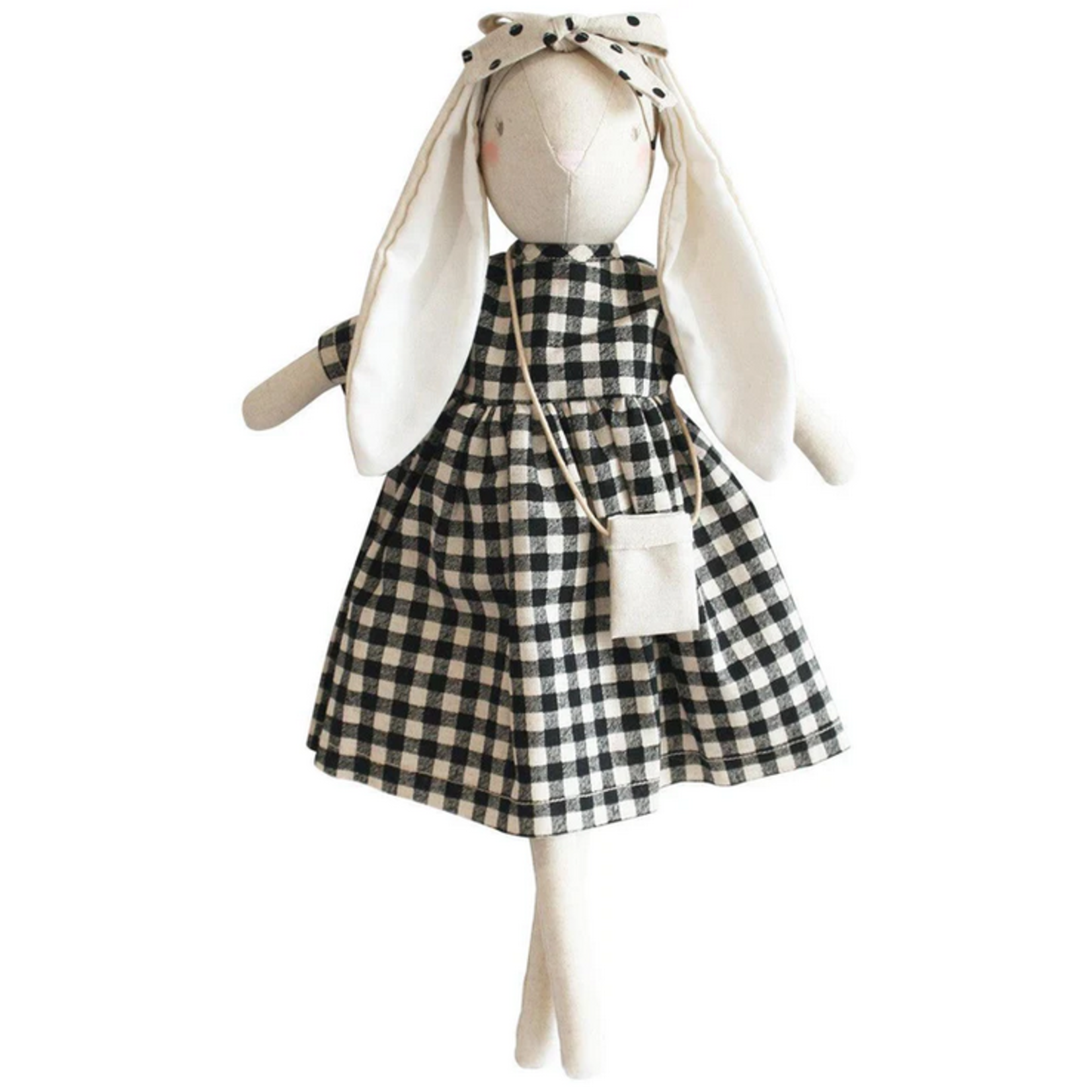 ALIMROSE Sofia Bunny Black Checkered 50cm