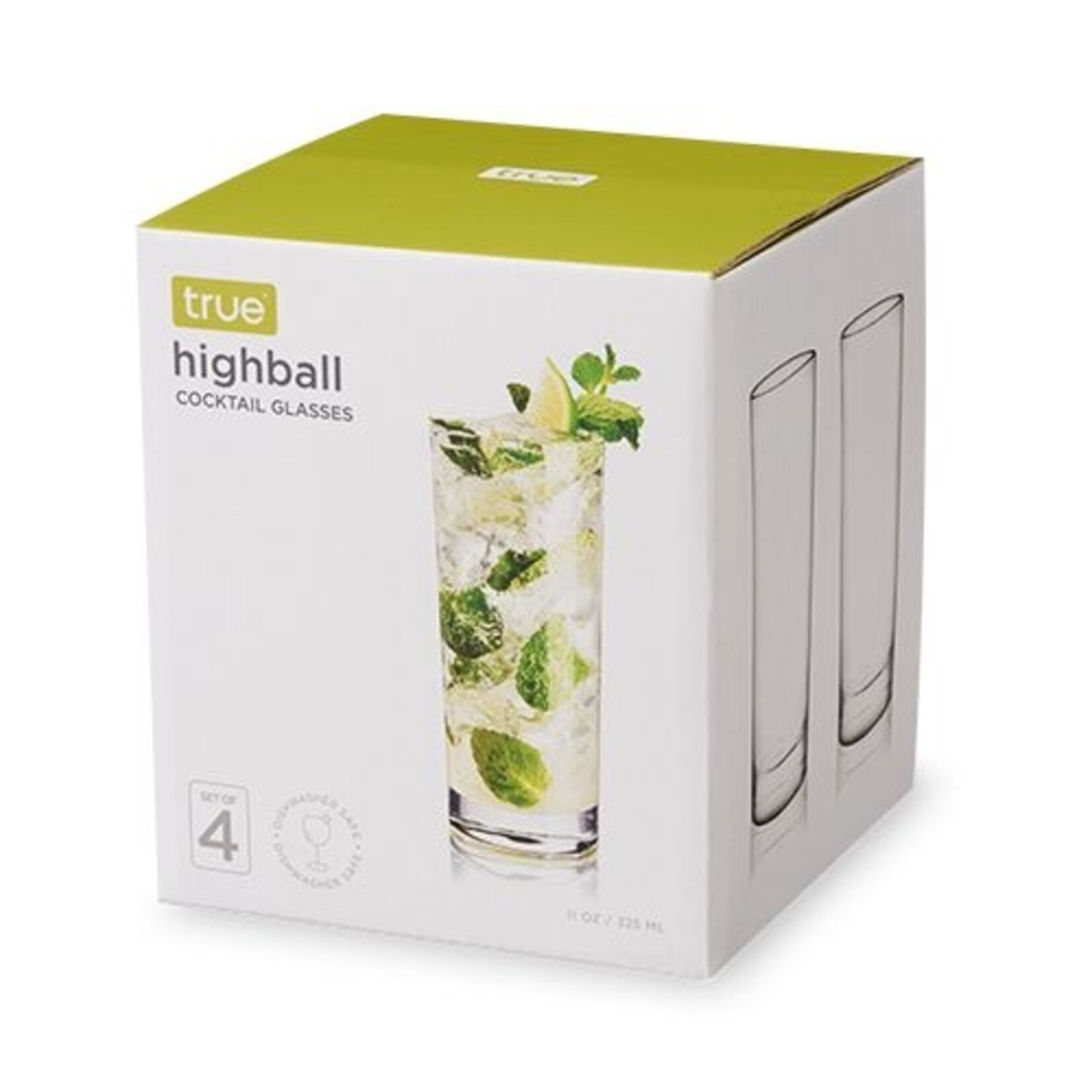 TRUE Brands Savoy Highball Glasses SET OF 4