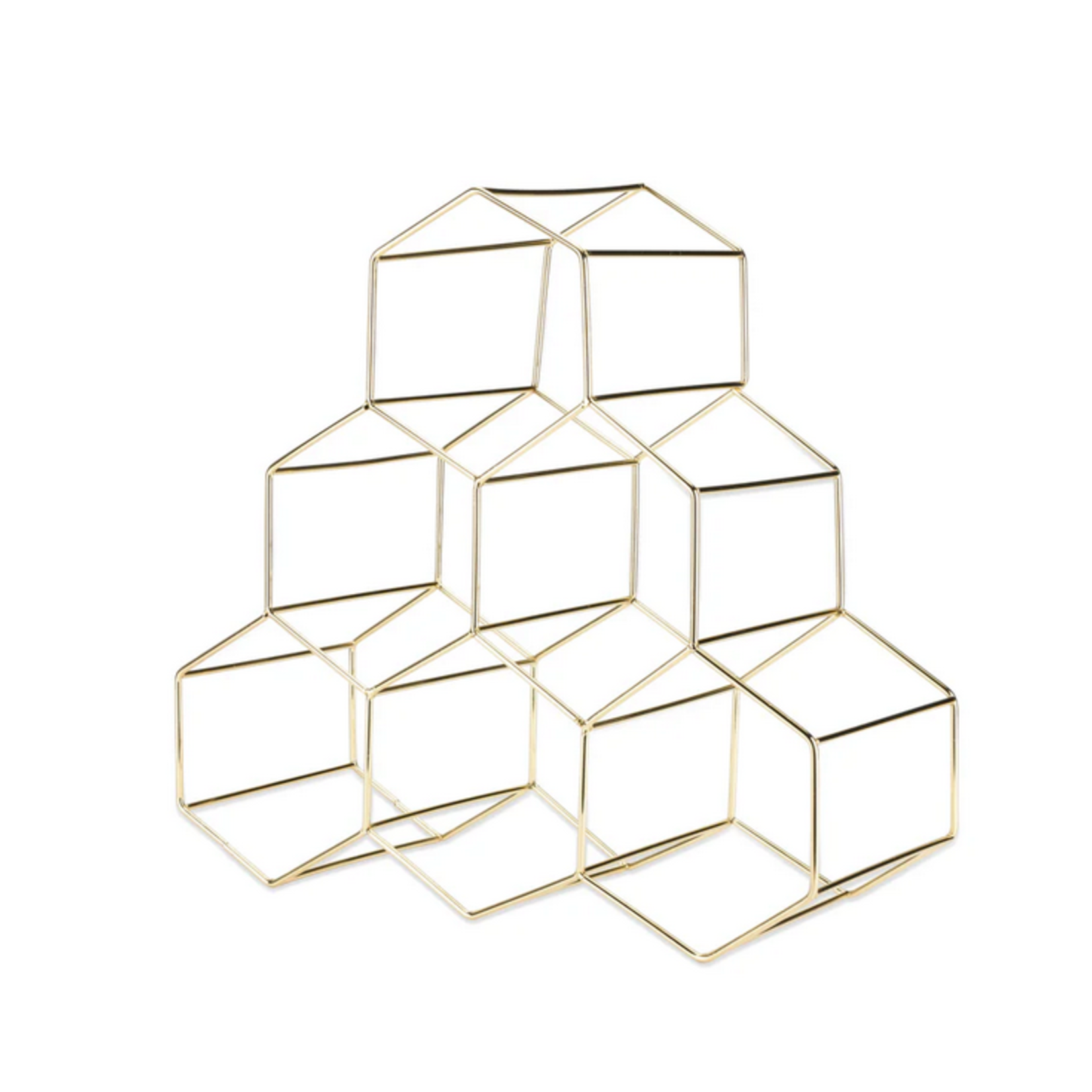 Belmont Gold Geo 6-Bottle Counter Top Wine Rack